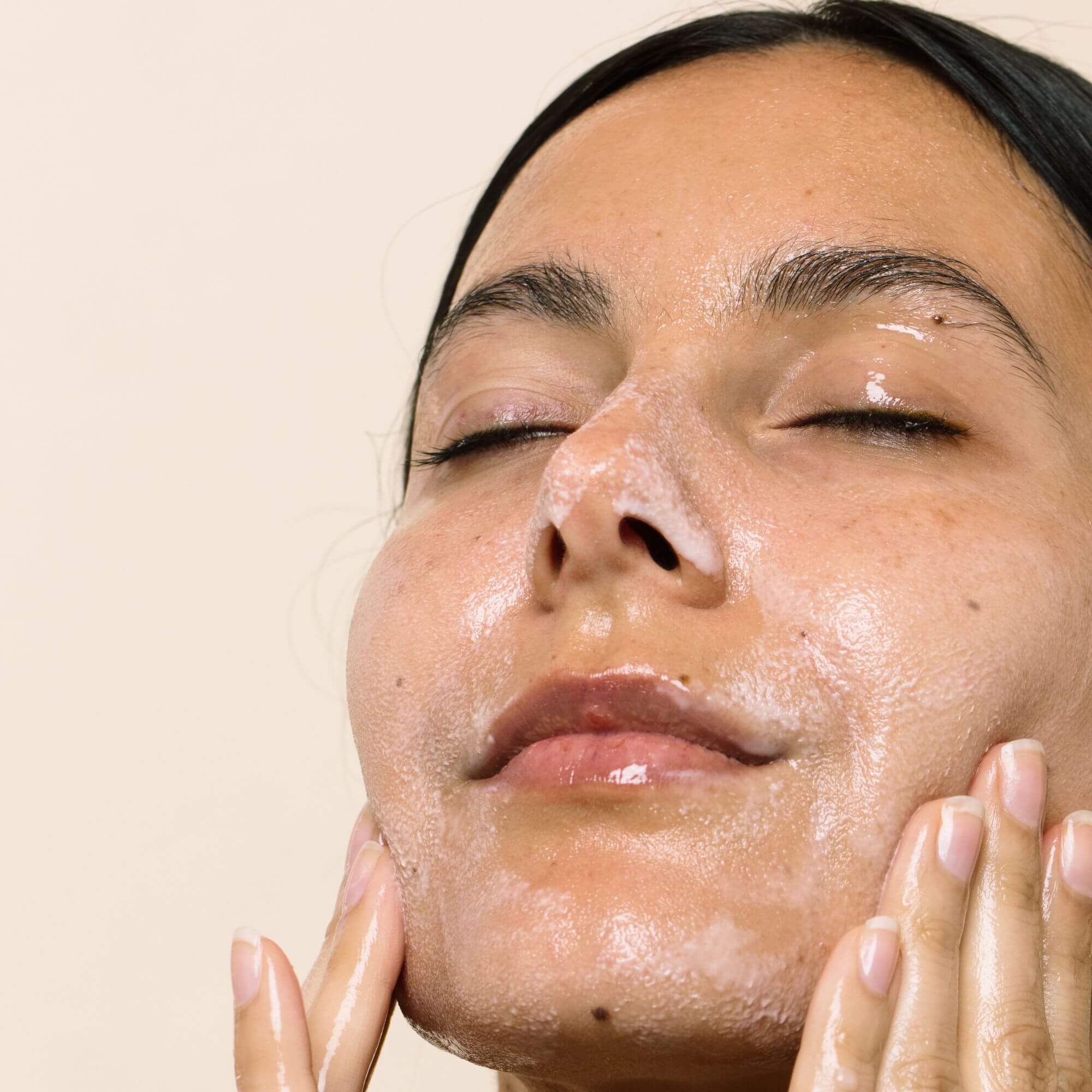 Model receiving a facial at San Diego spa