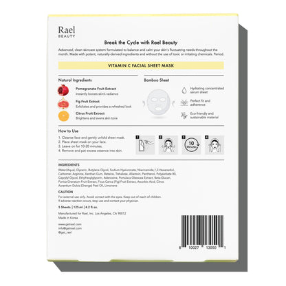 Vitamin C Facial Sheet Masks