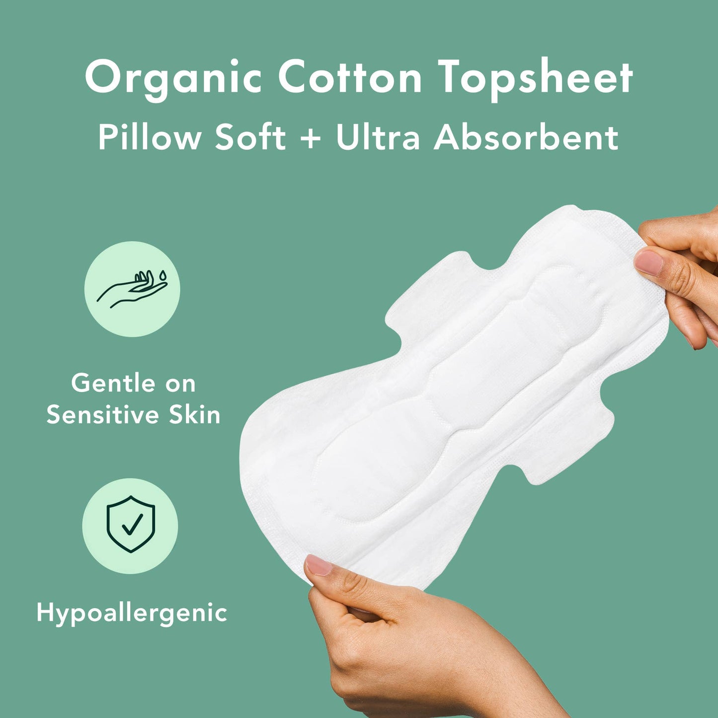 Organic Cotton Cover Pads - Large