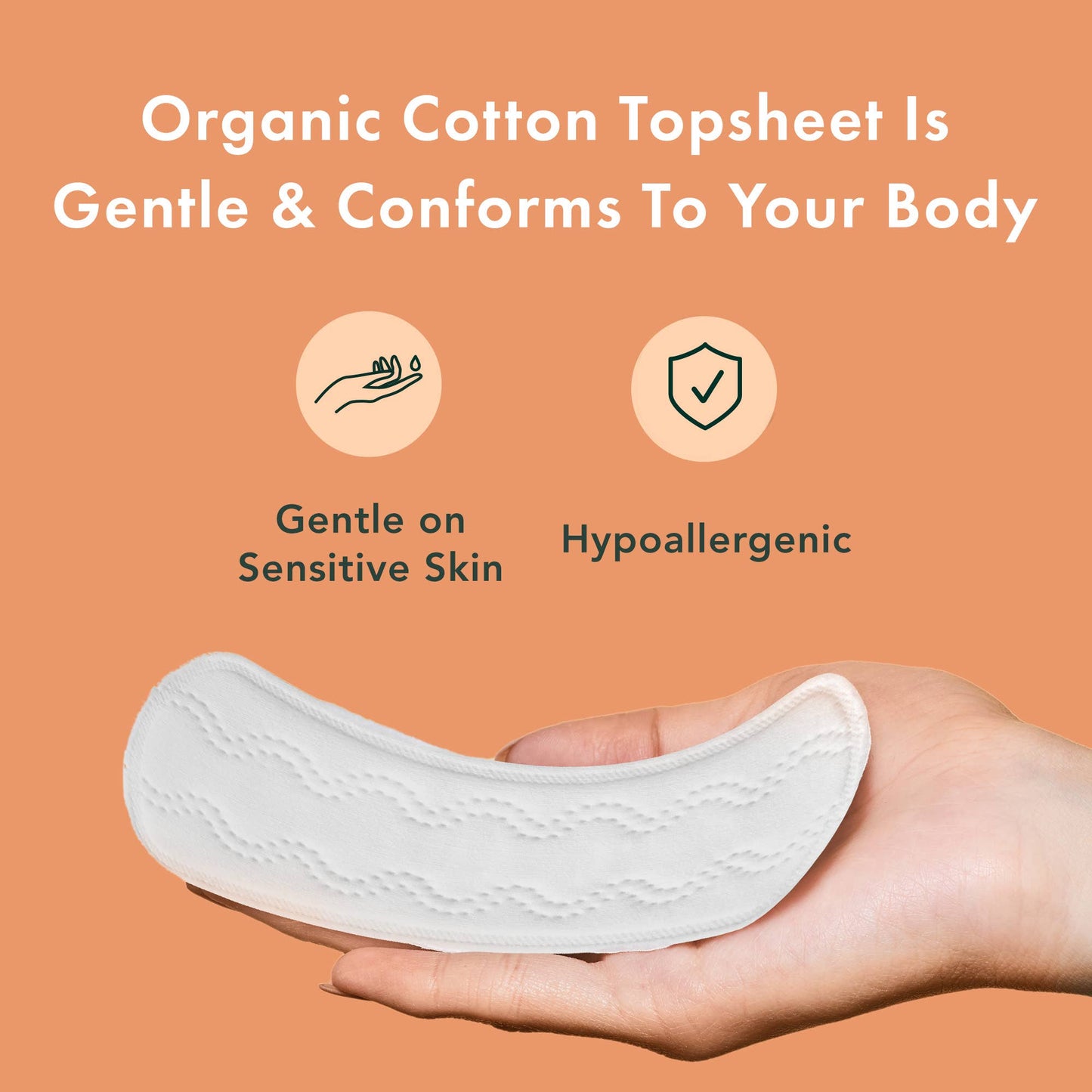 Organic Cotton Cover Panty Liners - Long