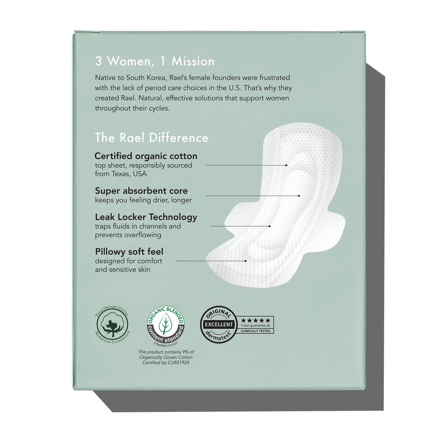 Rael Organic Cotton Cover Pads - Regular