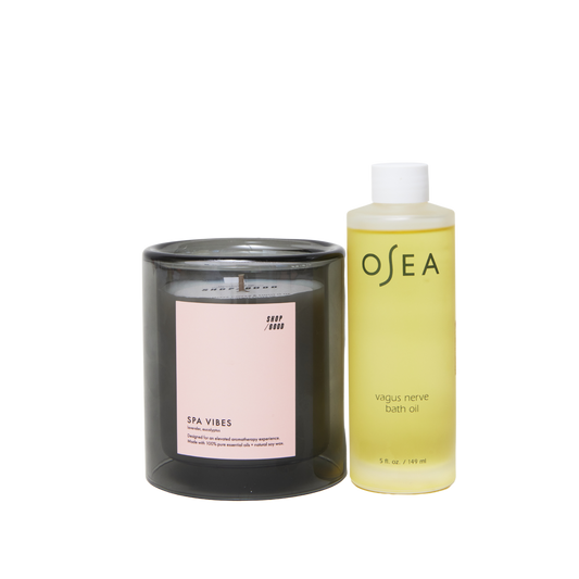 Osea Vagus Nerve Bath Oil + SG Spa Vibes Candle