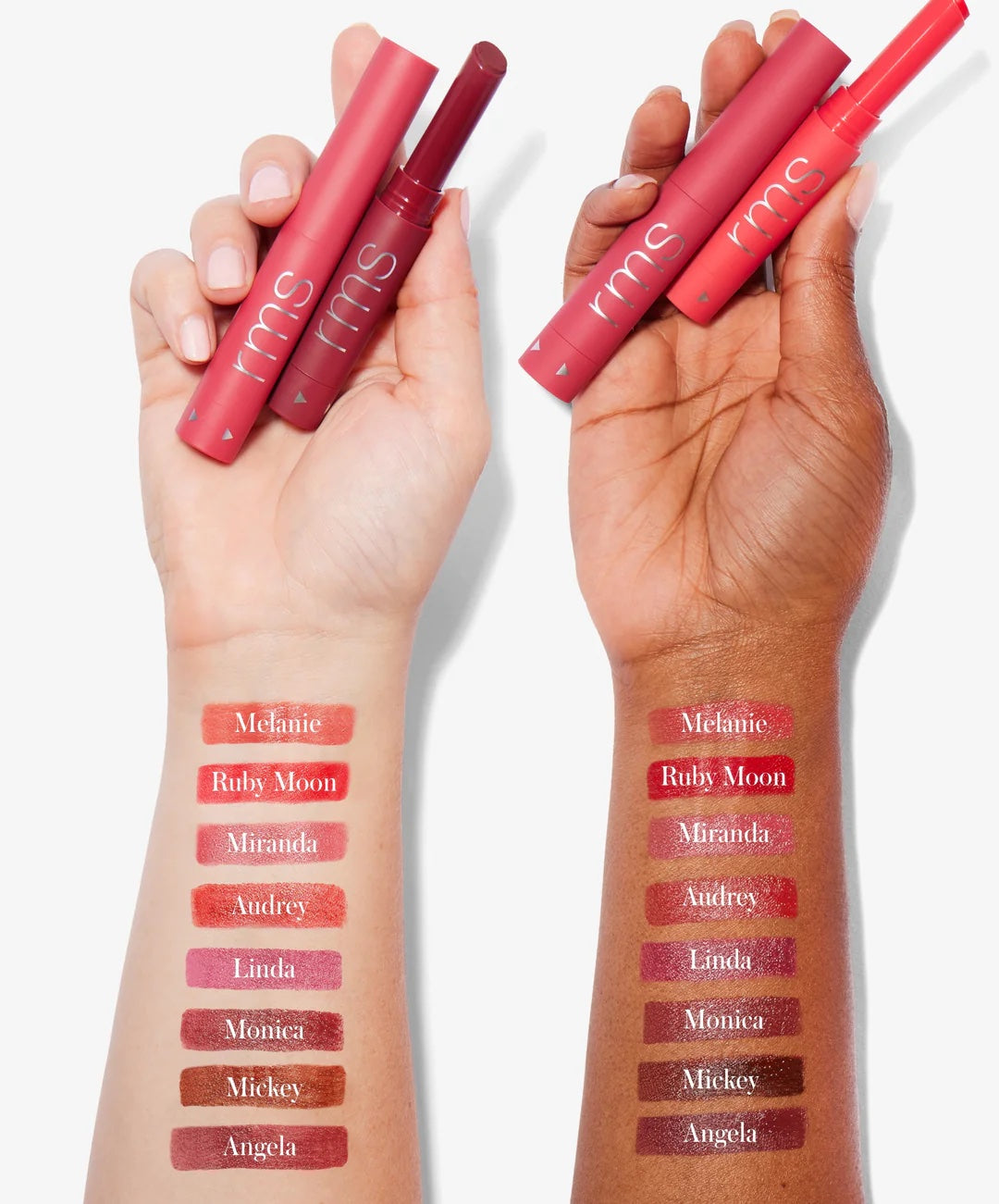 All - Legendary Lip Color Swatches On Arms