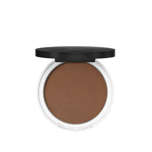 compact with dark brown bronzer powder