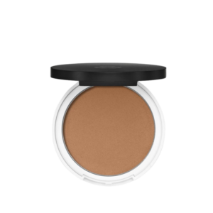 compact with light brown bronzer powder