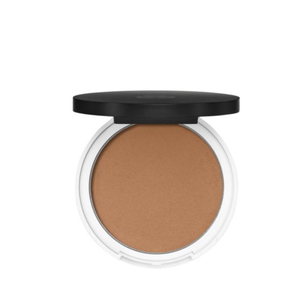 compact with light brown bronzer powder