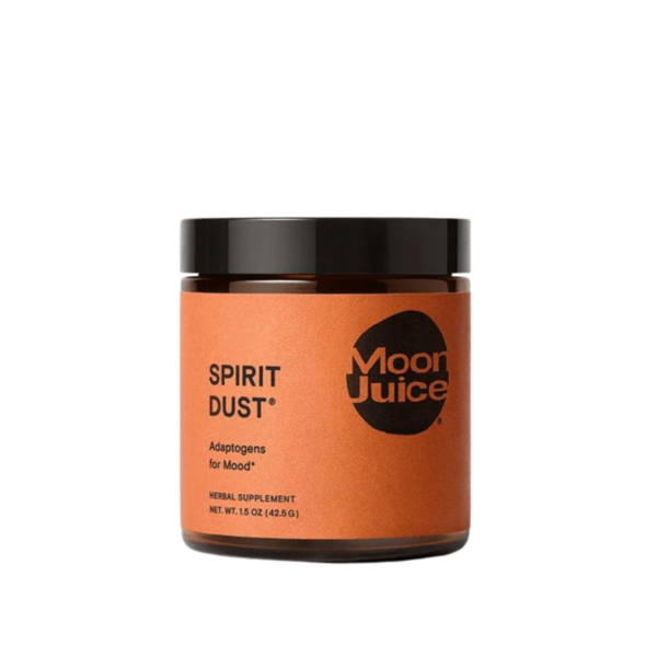 moon juice jar with orange label