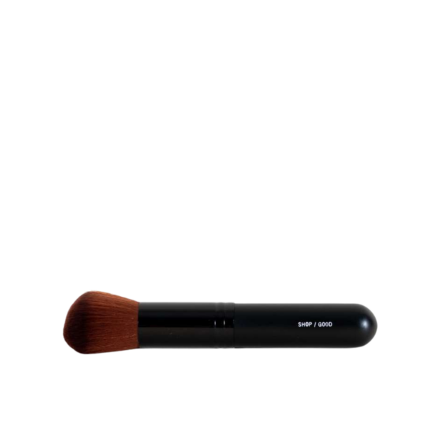 big makeup brush black handle with brown brush