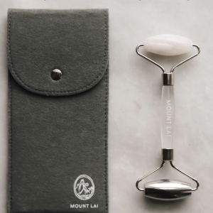 The Vitality Qi White Jade + Stainless Steel Dual Action Facial Roller