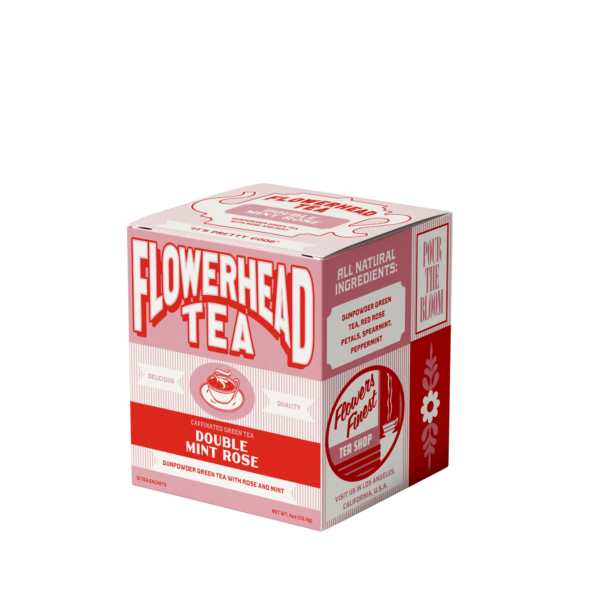flowerhead double mint rose tea box